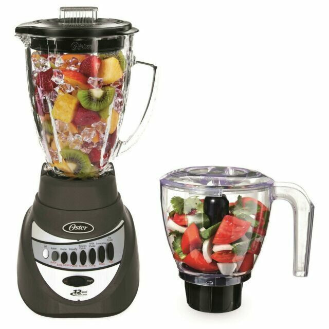 Oster Precise Blend 700 Blender Plus Food Chopper - Gunmetal