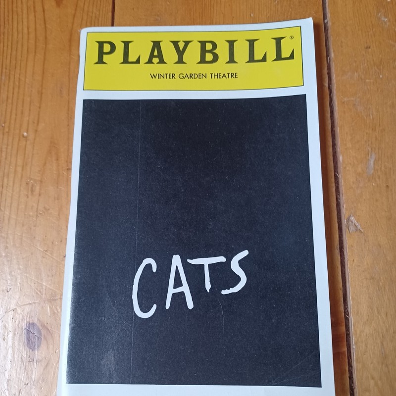 Cats Playbill Winter Garden Dec 1987 Julietta Marcelli Brian Andrews