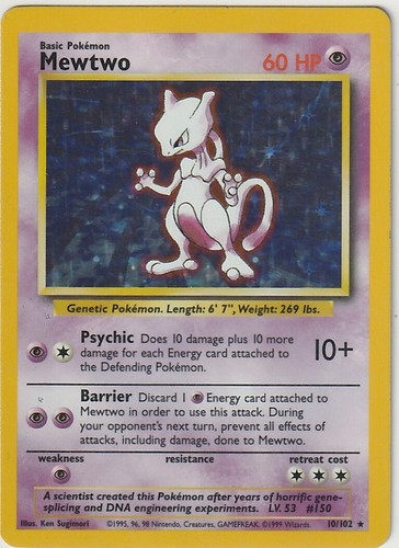 PSA 10 Mewtwo Holo GEM MINT Japanese Base Set Pokemon Card #150