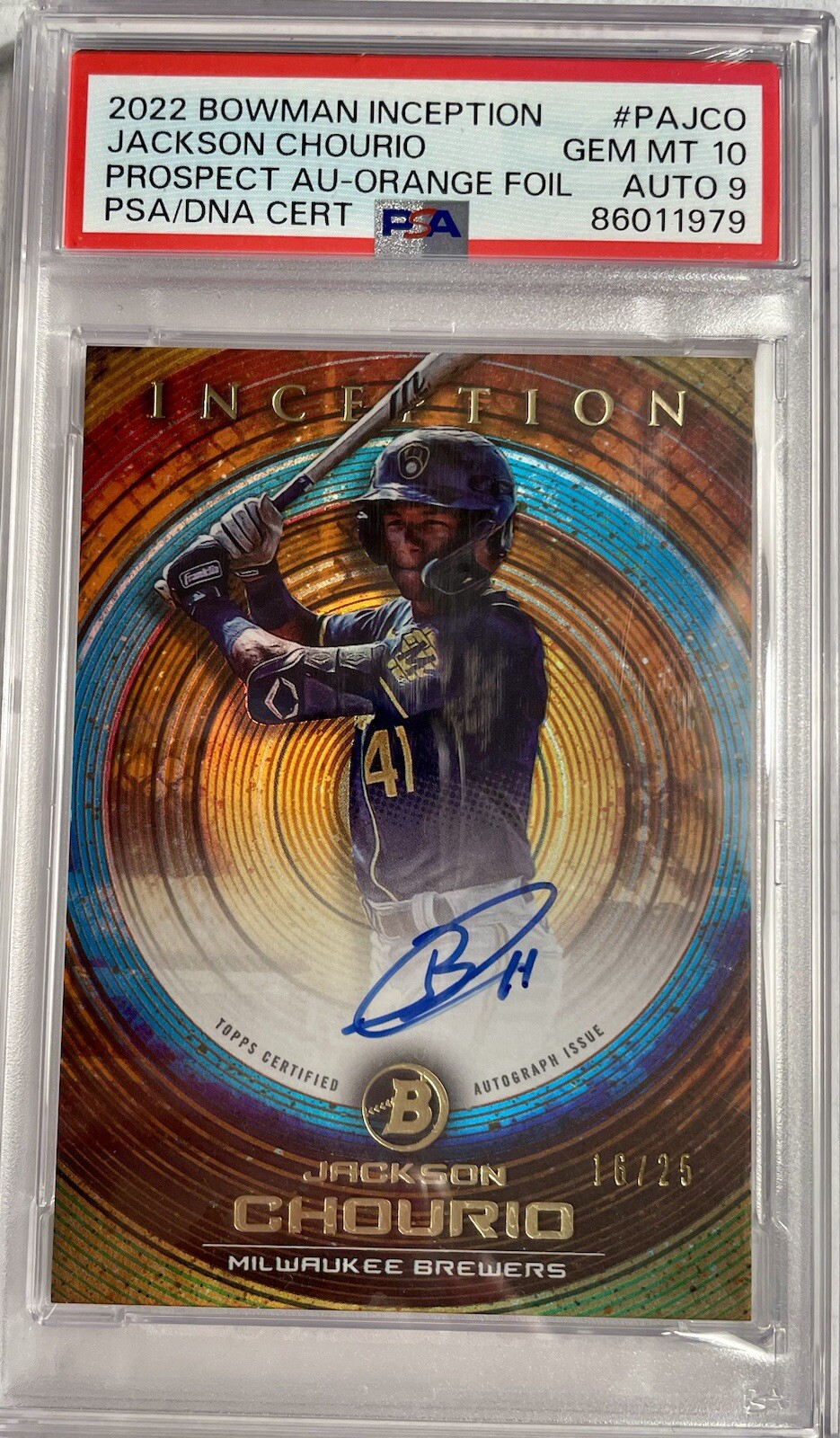 Baseball Trading Card 2023 Bowman Chrome Jackson Chourio Rookie