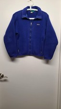 Vintage Patagonia Full Zip Fleece Jacket Mens Size 14 Kids Blue