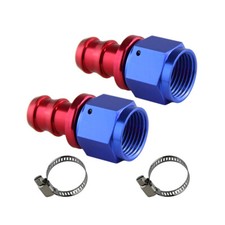 2PCS AN10 0° Push on Lock Hose Barb Fitting Oil Fuel Gas Air Fitting Adapter RD