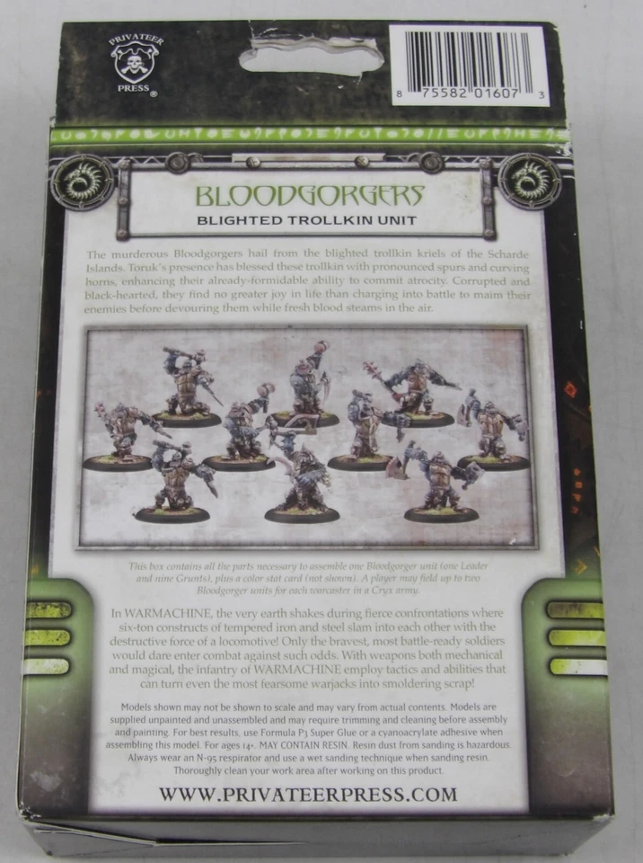 Warmachine Cryx Bloodgorgers Blighted Trollkin Unit NEW Miniatures Kit PIP 34103 - Image 2 of 3
