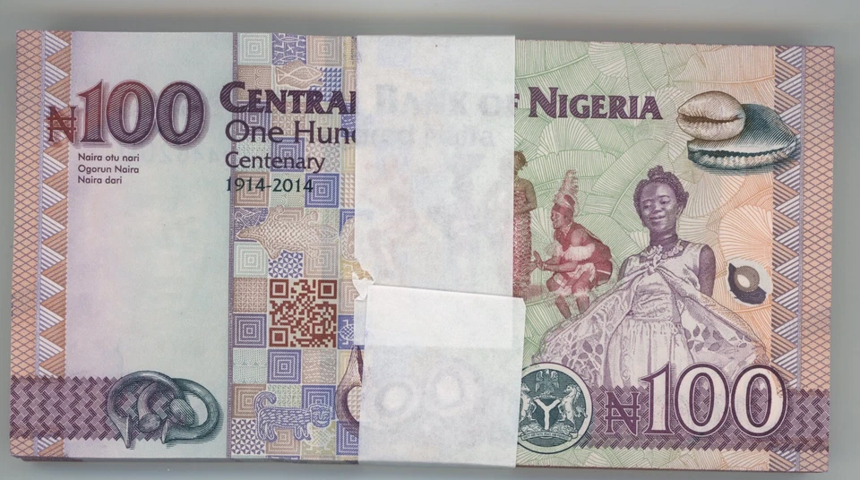 Nigeria 100 Naira 2024 P 41 UNC Uncirculated Banknote Conme. Bundle 100 Notes - Image 2 of 3