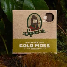 Dr. Squatch Gold Moss Mens Natural Soap 3 PACK