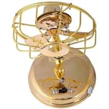 Antico ventilatore a batteria elettrico in ottone ventilatore da tavolo decor...