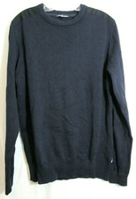 Jack  Jones Core Blue Black Shoulders Long Sleeve Sweater Size Large EUC