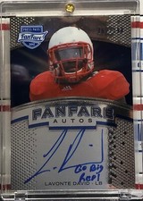 2012 PRESS PASS FANFARE LAVONTE DAVID ROOKIE, #FF-LD, AUTO, SERIAL #162/199