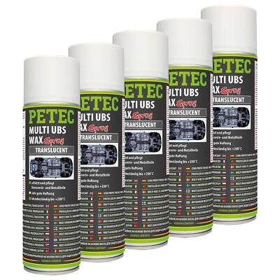 Unterbodenschutz Spray Multi UBS Wax Schutz Transparent PETEC 73450 5 X 500 ml
