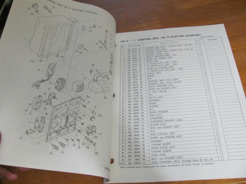 Makita Generator G3500R G3501R Engine Model W1-280 Parts Catalog | eBay