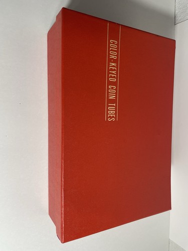 Vintage Coin Counting Tubes MMF CO. 5 Color Coded Tubes, With Coin Wrappers