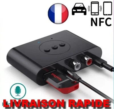 Récepteur Audio Bluetooth 5.0 3.5mm AUX RCA USB Adaptateur Amplificateur Musique - Photo 1/4