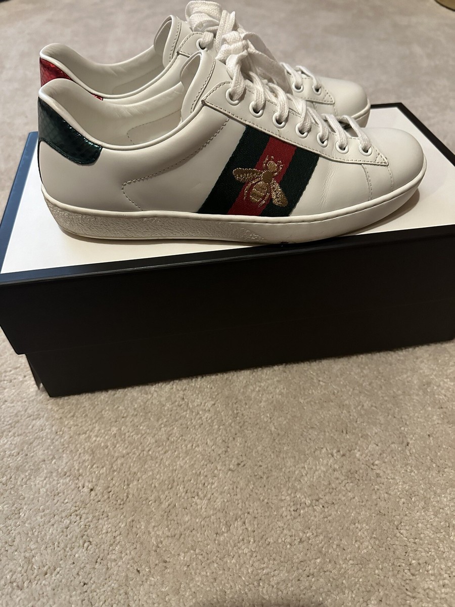 Gucci Ace Low Top Sneakers With Anchor Embroidery Gucci Size 6.5
