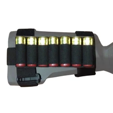 7 Round Tactical Shotgun Stock Shell Holder Ammo Carrier Hunting Pouch Strip