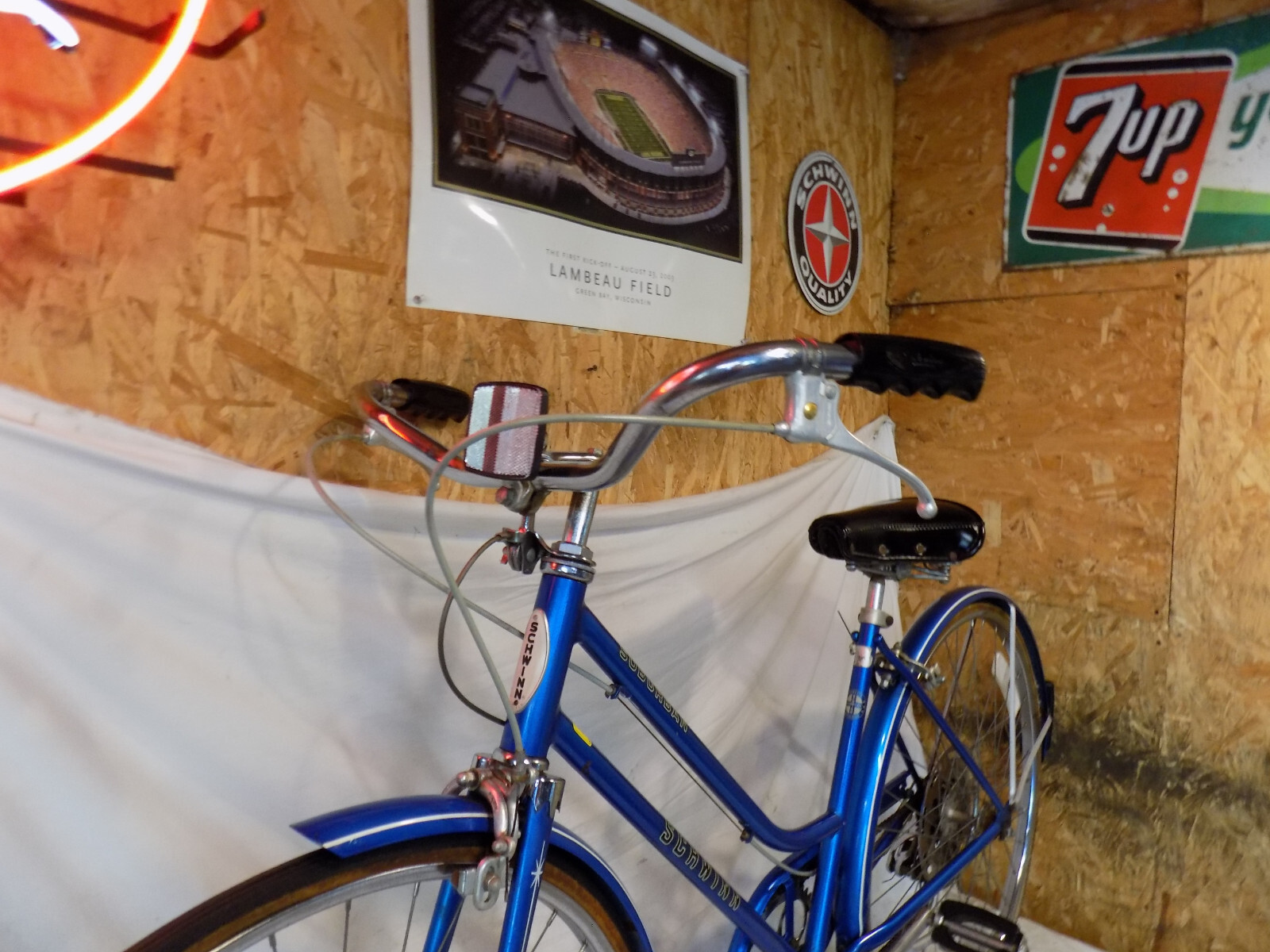 1976 SCHWINN SUBURBAN LADIES 5-SPEED CRUISER BIKE BLUE VINTAGE BREEZE COLLEGIATE