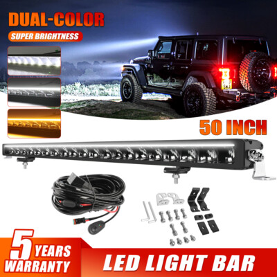 52'' zoll LED Driving Light bar DRL Auto Offroad SUV E-Prüf Lichtbalken 12-24V