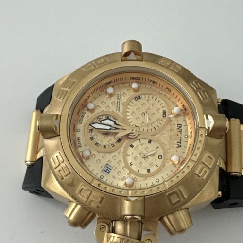 Invicta 16144 Sub-aqua Noma IV Chronograph Gold Dial Steel Men's Diver *NO BAND* - Picture 3 of 24