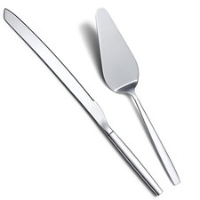 Berglander Wedding Cake Knife and Server Set, Stainless Steel Cake Cutting Se...