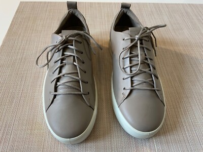 ecco Mens Soft 8 Luxe Sneakers Gray Leather Size 6 | eBay