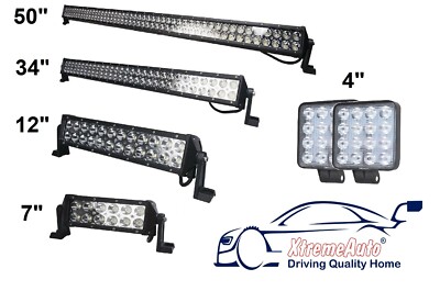 LED Light Bar 12V Flood Spot Combo Beam Offroad Work Lamp - Grill / Roof