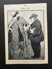 Selling a Pup Will Owen Sketch cartoon print illustration plate clipping