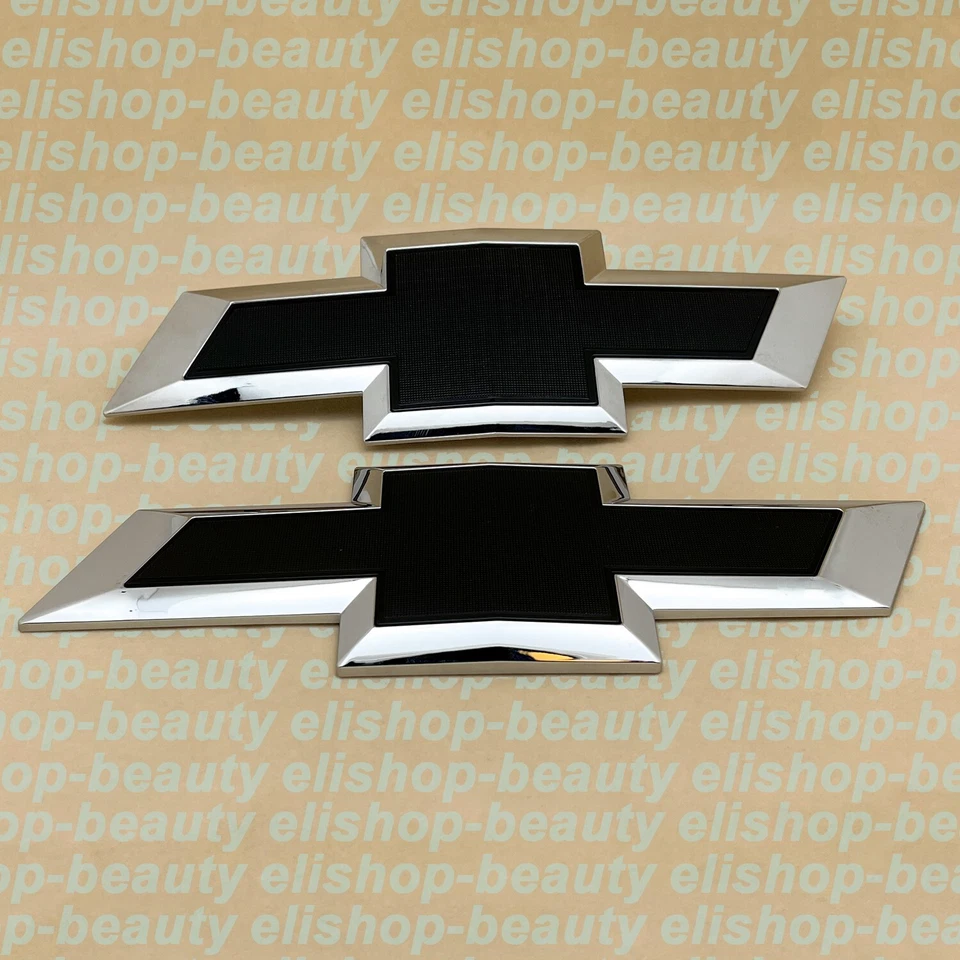 New Chrome Black Front & Tailgate Bowtie Emblem for 2016 - 2018 Silverado 1500 - Image 4 of 4
