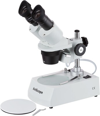 AmScope kabelloses 20X-40X Stereomikroskop mit oberen & unteren LED-Leuchten Mehrzweck