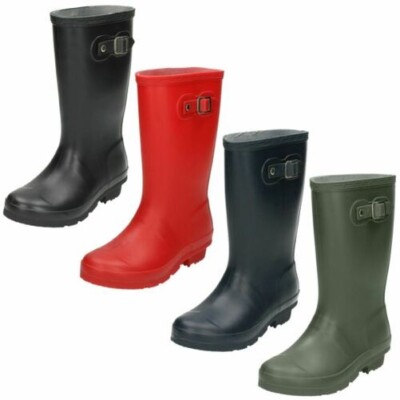 Kinder Unisex Spot On Slip Auf Schnalle Detail Synthetisch Gummistiefel X1R167