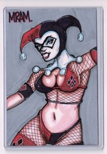 2013 ACEO Sketch Card HARLEY QUINN 4x6 Original Art by MRAM