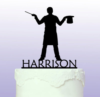 Personalised Magician - Magic Acrylic Cake Topper