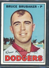 1967 Topps #276 BRUCE BRUBAKER Los Angeles Dodgers ~ VG-EX to EX