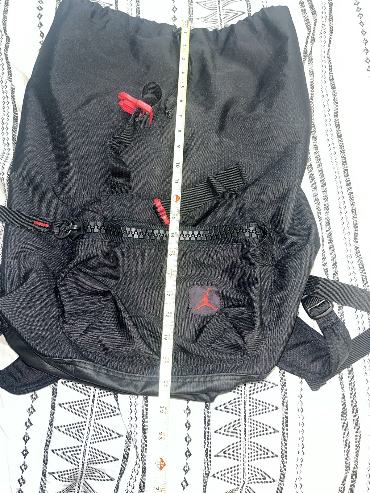 Air Jordan Backpack Drawstring Black/red With lot… - image 10
