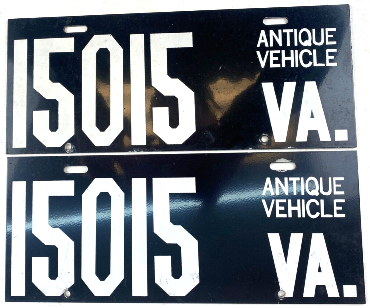 Vintage Virginia 1950s Antique Vehicle License Plate Set Collector Wall Decor eBay
