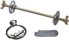 29'' Drift Trike Go Kart Quad Rear live Axle Hub Kit+Brake Assembbly +T8F Chain