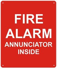 FIRE Alarm Annunciator Inside Sign- red,Reflective  Aluminum,10X12 -REF24-1027