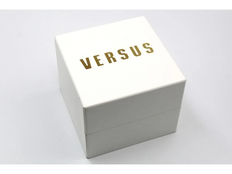 VERSUS Watch Box Equal To New Color White Unisex Logo Gold - Image 3 of 4