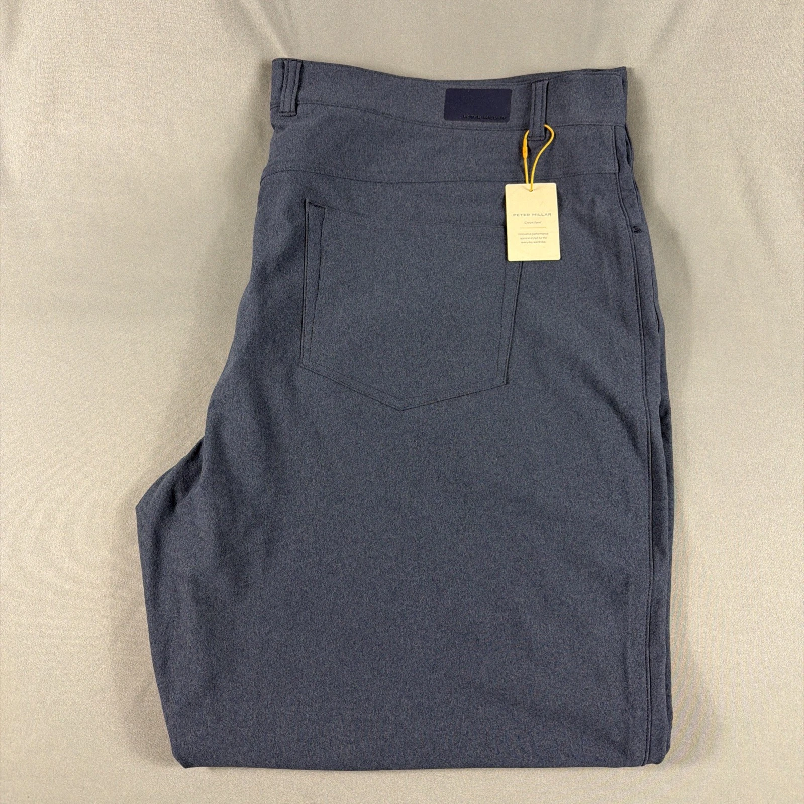 Peter Millar Golf Pants Crown Sport Brevard 50 x 34 Navy Polyester NWT MSRP $188