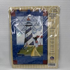Design Works Jim Shore Jeweled Banner Kit Summer Lighthouse 16"x24"
