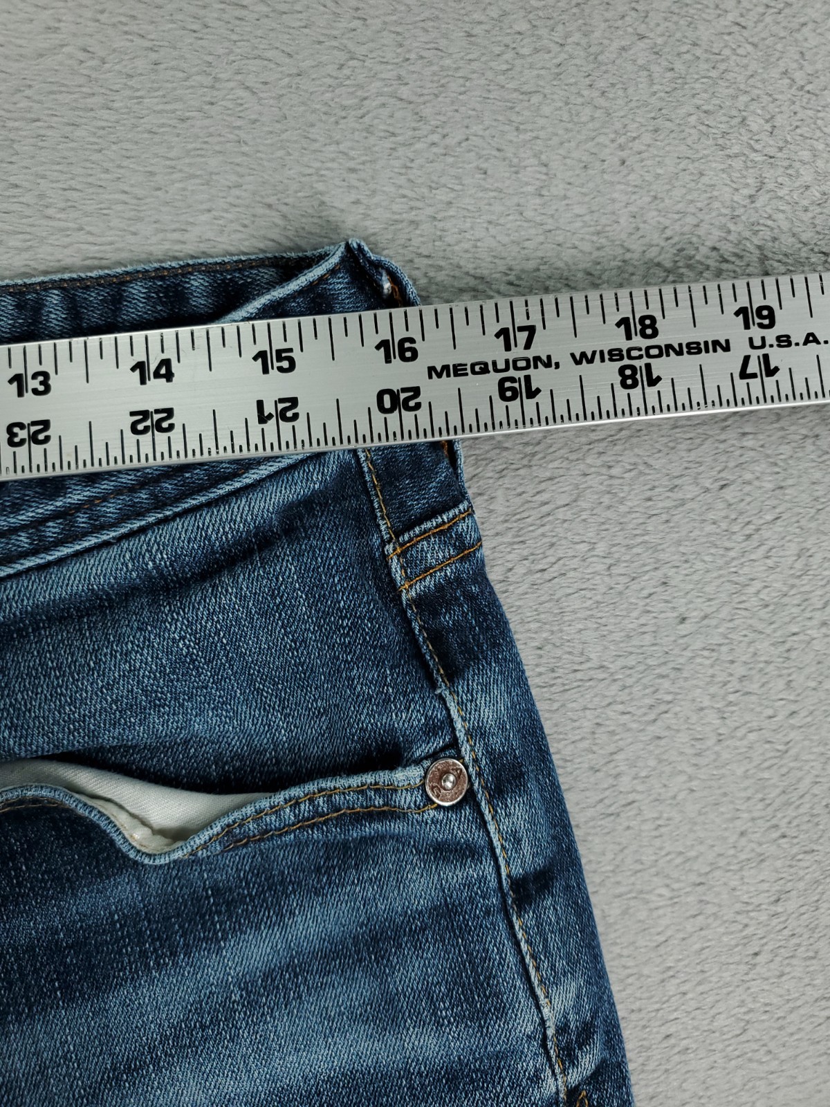 AG Adriano Goldschmied Jeans Men 32x34 Blue Slim Straight Low Rise Stretch Faded thumbnail 5