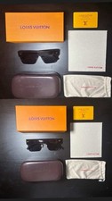 Louis Vuitton Men's Square Black Sunglasses Tinted