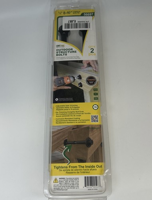 #ad Ozco OWT 1 2quot; 8 10quot; Timber Bolts 2 Pack 56697 Outdoor Structure Bolts New $18.99