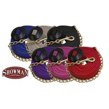 LUNGE LINE 25' Flat Cotton Web with BRASS Chain