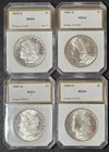 Lot of 4 Uncirculated Morgan Dollars, 79-S, 81-O, 81-S, 85-O