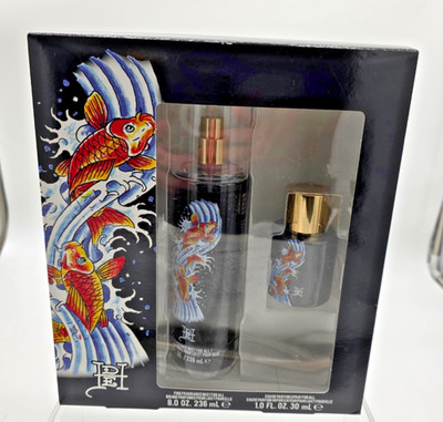 Ed Hardy Koi Wave Gift Set 8 oz Fragrance Mist & 1 oz EDP Unisex NIB