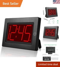 Large Digital Alarm Clock, 3" LED Display Battery Operated, Dimmable Auto Nig...