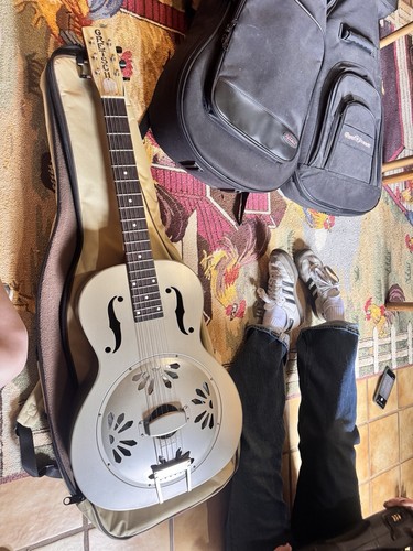 Gretsch G9201 Honey Dipper Round-Neck Brass Body Biscuit Cone Resonator Guitar 