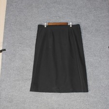 Vintage Nikki Skirt Womens 18 Black Good Midi A-Line Elastic Waist Office 2261