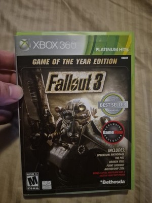 Xbox 360 Fallout 3 Game of the Year Edition Platinum Hits NO MANUAL