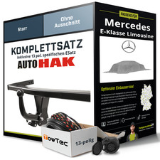 Für MERCEDES E-Klasse Limousine W211 Anhängerkupplung starr +eSatz 13pol 02- NEU