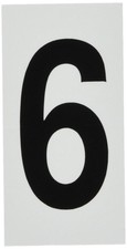 Number Sticker - 6 Extra Large , Model 224106